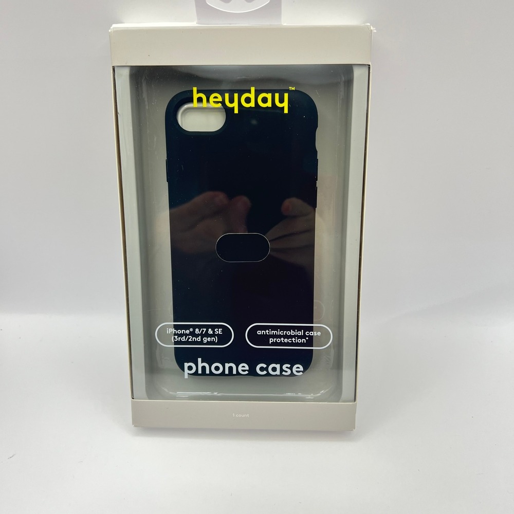 heyday iPhone SE 3rd/2nd Gen iPhone 8/7 Antimicrobial Phone Case Black NEW